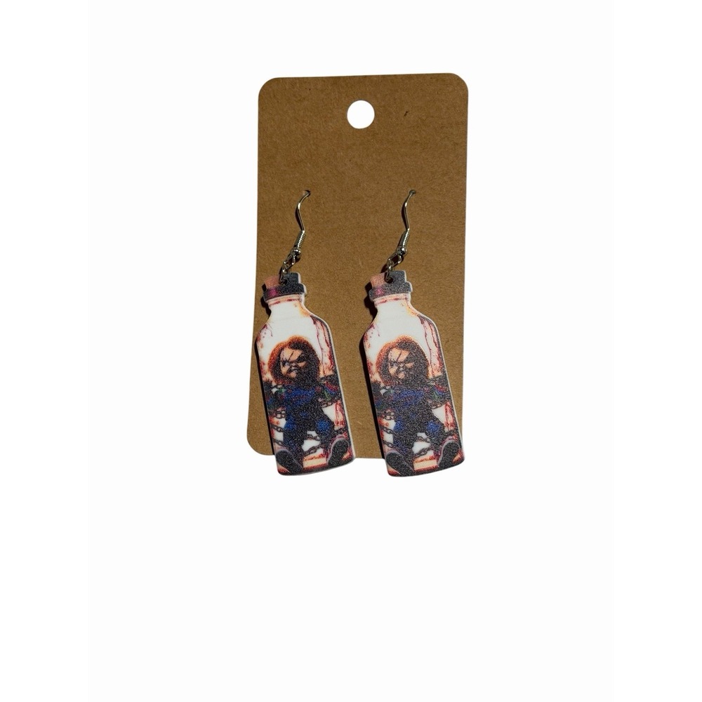 Horror‎ Bottle Drop Earrings Spooky Halloween Jewelry Accessory